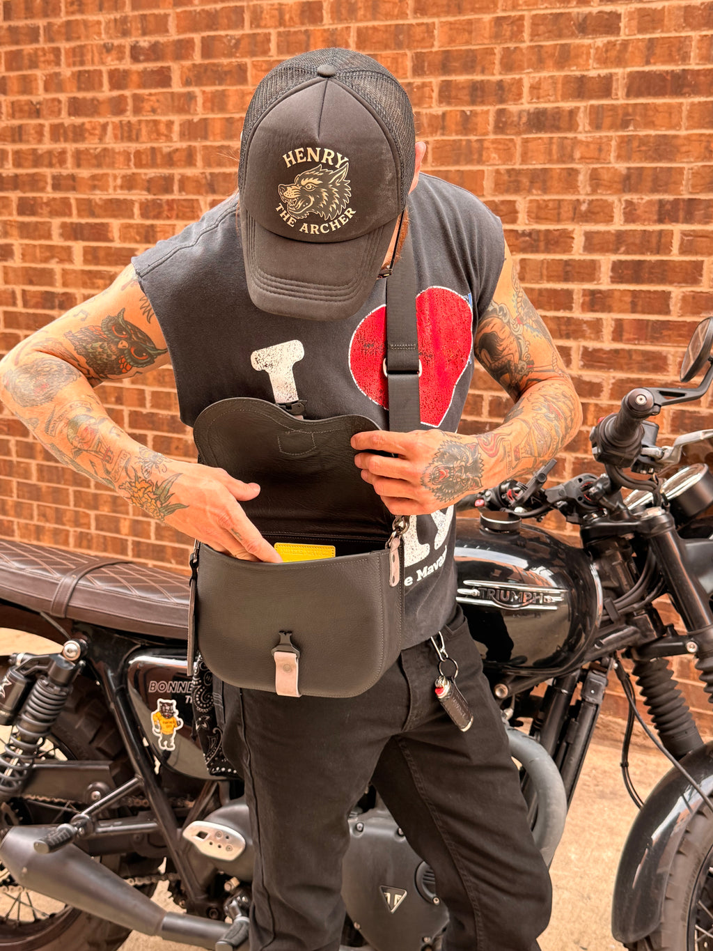 Milele Mavazi Saddle Bag (Leather & Suede)
